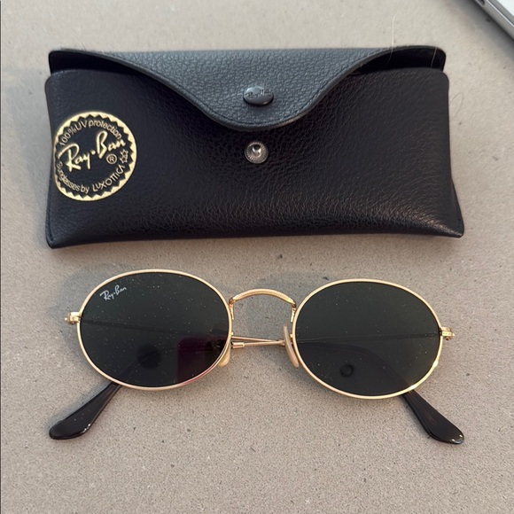 Ray-Ban Accessories - Ray-Ban Gold Frame Sunglasses with Black Lenses